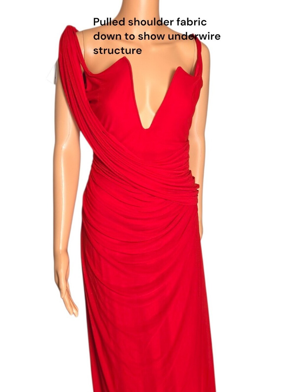 NWT $405 DEME BY GABRIELLA Adriana Dress in Red Medium See Description - Picture 7 of 9
